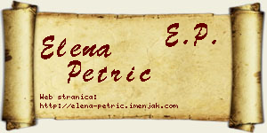 Elena Petrić vizit kartica